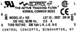 Islatrol IC+102 Active Tracking Filter 120 VAC 50/60Hz 2.5A