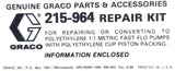 Graco 215-964 Repair Conversion Kit