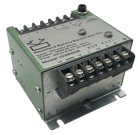 Rockford Safety Equipment 1036008 Timer Controller 120V 60Hz .25-6s Delay