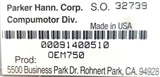 Parker Hann OEM-750 Compumotor Div. 32739 E126076