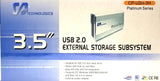 CP Technologies CP-U2H-3H External Storage Subsystem USB 2.0 3.5" Platinum Ser