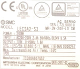 SMC LECSA2-S3 Servo Driver 20W Input 200-203VAC 2.4A 50-60Hz 24VDC 0.5A