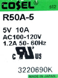 Cosel R50A Power Supply R Ser 5V 100-120VAC 1.2-10A 50-60Hz