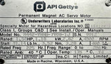 API Gettys M442-YNNB-7Y08-1J AC Servo Motor 1.58HP 4500RPM 0-256Hz