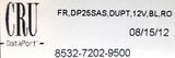 CRU DP25 Data Port 8532-7202-9500 12V DP25SAS