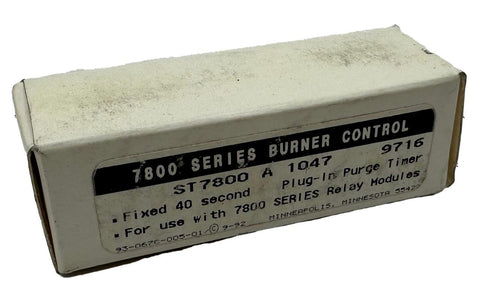 Honeywell ST7800 A 1047 Purge Timer 40s