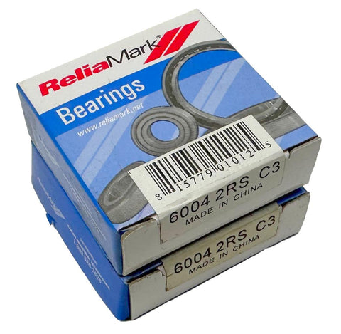 (Lot Of 2) Reliamark 6004 2RS C3 Bearings