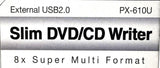 Plextor PX-610U Slim External USB DVD/CD Writer