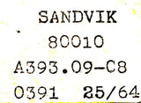 Sandvik A393.09-C8-0391 Balas Flexi-Grip Collet 25/64