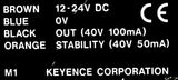 Keyence FS-M1H Fiber Optic Sensor 12-24Vdc 40V 50-100mA