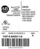 Allen-Bradley 1497-E-BASX-1-N Industrial Control Transformer 240/480V 60Hz