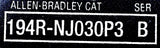 Allen-Bradley 194R-NJ030P3 Disconnect Switch 30A 600VAC 250VDC Max