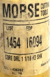 Morse Cutting Tools 1454-16094 Core Drill Bit 1-16" #3 Shank 436392