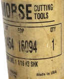 Morse Cutting Tools 1454-16094 Core Drill Bit 1-16" #3 Shank 436392