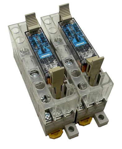 (Lot Of 2) Omron P7SA-10F-ND Relay Base 6A  250VAC