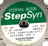 Stepsyn Sanyo Denki 103H7126-0771 Stepping Motor 1.8° Step DC 3A