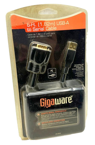Gigaware 26-949 USB-A to Serial Cable 6Ft (1.82m)