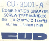 BUD CU-3001-A Combination Snap or Screw Type Minibox Aluminum (Lot of 4)