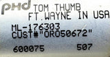 PHD Tom Thumb ML-176303 Pneumatic Air Cylinder Stainless Steel 1" Stroke