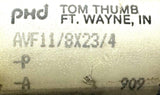 PHD Tom Thumb AVF11/8x23/4 Pneumatic Air Cylinder Stainless Steel 150PMax