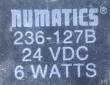 Numatics 031SA4004000061 Solenoid Valve 150psi Max W/ 236-127B Coil 24VDC 6W