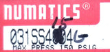 Numatics 031SS4004 Solenoid Valve 150psi Max W/ 236-127B Coil 24VDC 031SS4154G