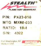 Bayside Stealth PX23-010 Planetary Gearhead MX60-033 10:1