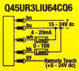 Banner Q45UR3LIU64CQ6 Remote Ultrasonic Sensor 1502A