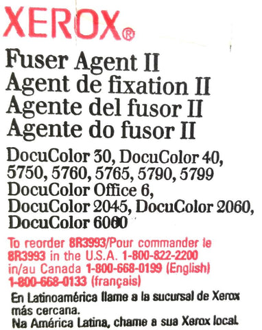 Xerox 8R3993 Fuser Agent II DocuColor 30, DocuColor 40, 5750, 5760, 57