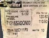 Parker Skinner 7C111P3-39-1SHF7 Solenoid Valve 71215SN2QN00 110-120V 110Psi 10W