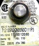 Parker 7C111P3-27-1SHF7 Solenoid Valve 71215SN2QN00N0C111P3 110Psi 10W KPa-760