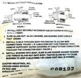 Cooper Crouse Hinds CGB192 CG Series Fittings Installation (Lot of 5)