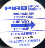 Piab PPSF.5-X35 Filter Housing Assembly W/ Filter Element