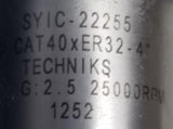 Techniks SYIC-22255 Tool Holder CAT40XER32-4" G:2.5 25000Rpm 1252