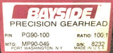 Bayside PG90-100 Precision Gearhead Gear Ratio 100:1 MP90-049