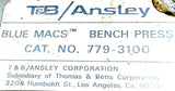 Thomas & Betts Ansley 779-3100 Blue Macs Bench Press