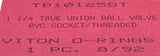Hayward TB10125ST Threaded True Union Ball Valve PVC 1-1/4"