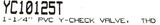 Hayward YC10125T Y-Check Valve PVC 1-1/4" THD