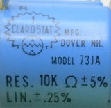 ClaroStat 73JA Potentiometer Res.10K (Lot of 3)