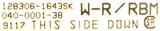 SA RBM 040-0001-38 Potential Relay 128306-1643SK W-R/RBM 9117