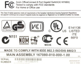 FCC 3C1670800 3com OfficeConnect Gigabit Switch 8 Port Class B 3C1670800B N151