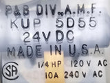 AMF Potter & Brumfield KUP5D55 Relay SPDT 10A 24VDC 1/4HP 120-240VAC (Lot of 2)