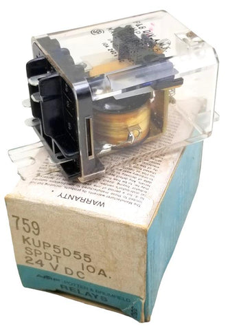 AMF Potter & Brumfield KUP5D55 Relay SPDT 10A 24VDC 1/4HP 120-240VAC (Lot of 2)