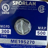 Sporlan ME19S270 Solenoid Valve 7/8" ODF Solder 3596-00