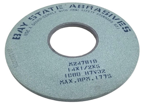 Bay State Abrasives M247810 Grinding Wheel 14" x 1/2" x 5" IC80 H7V32 1775RPM