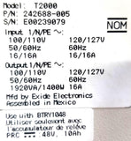 Compaq T2000 Uninterruptable Power Supply 242688-005 50-60Hz 16A
