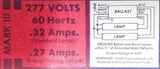 Advance V-2S40-TP Rapid Start Light Ballast 277V 60Hz 0.32A Class P (Lot of 2)