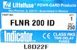 Littelfuse FLNR-200-ID Time Delay Fuse Class RK5 250V L8D22F 200KA AC 125VDC