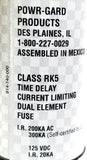 Littelfuse FLNR-200-ID Time Delay Fuse Class RK5 250V L8D22F 200KA AC 125VDC