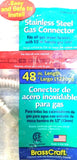 BrassCraft PSBRSD54-48 Stainless Steel Gas Connector 48" Length 1/2" Male Thread